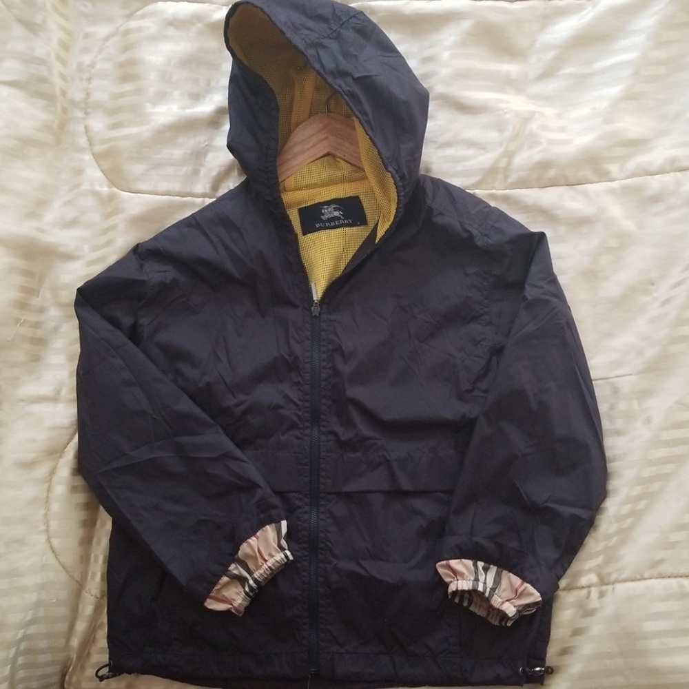 Pre loved boys Burberry Navy Blue Rain Jacket!